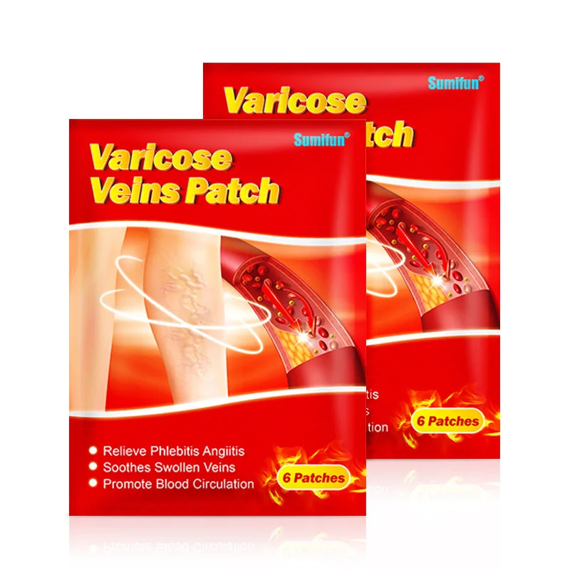 Chinese Herbal Varicose Veins Treatment Patch Strengthen Capillary Health Effective Varicose Medical Plaster Sticker