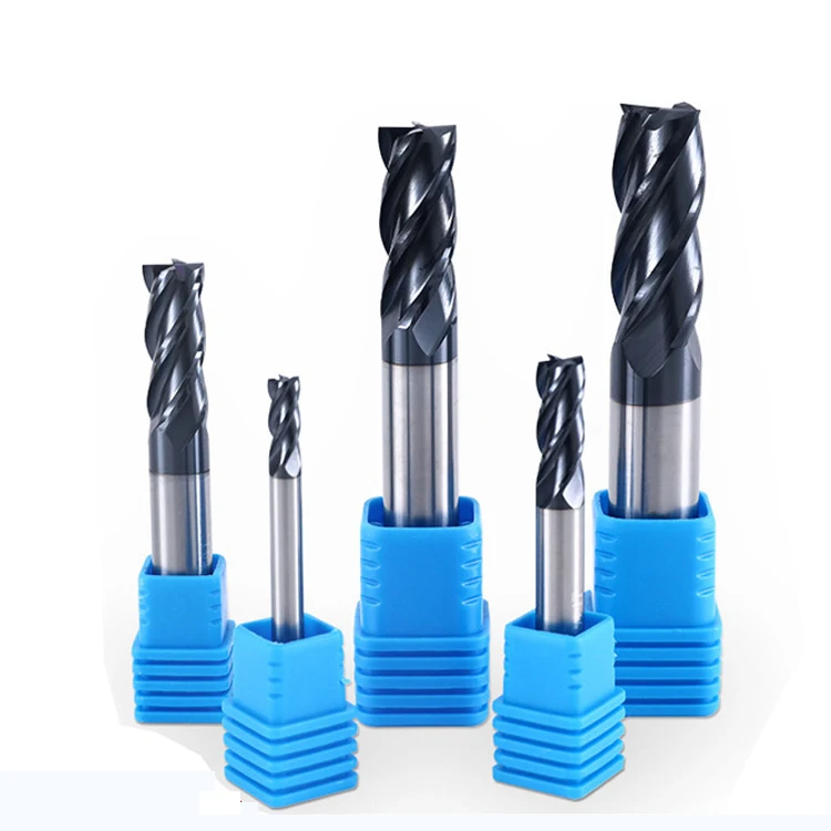 HRC50 High Speed 4 Flute Square Tungsten Carbide End Mill Cutter Tools For Stainless Steel Cutting Metal Other Tools D1 C3 S4 L5