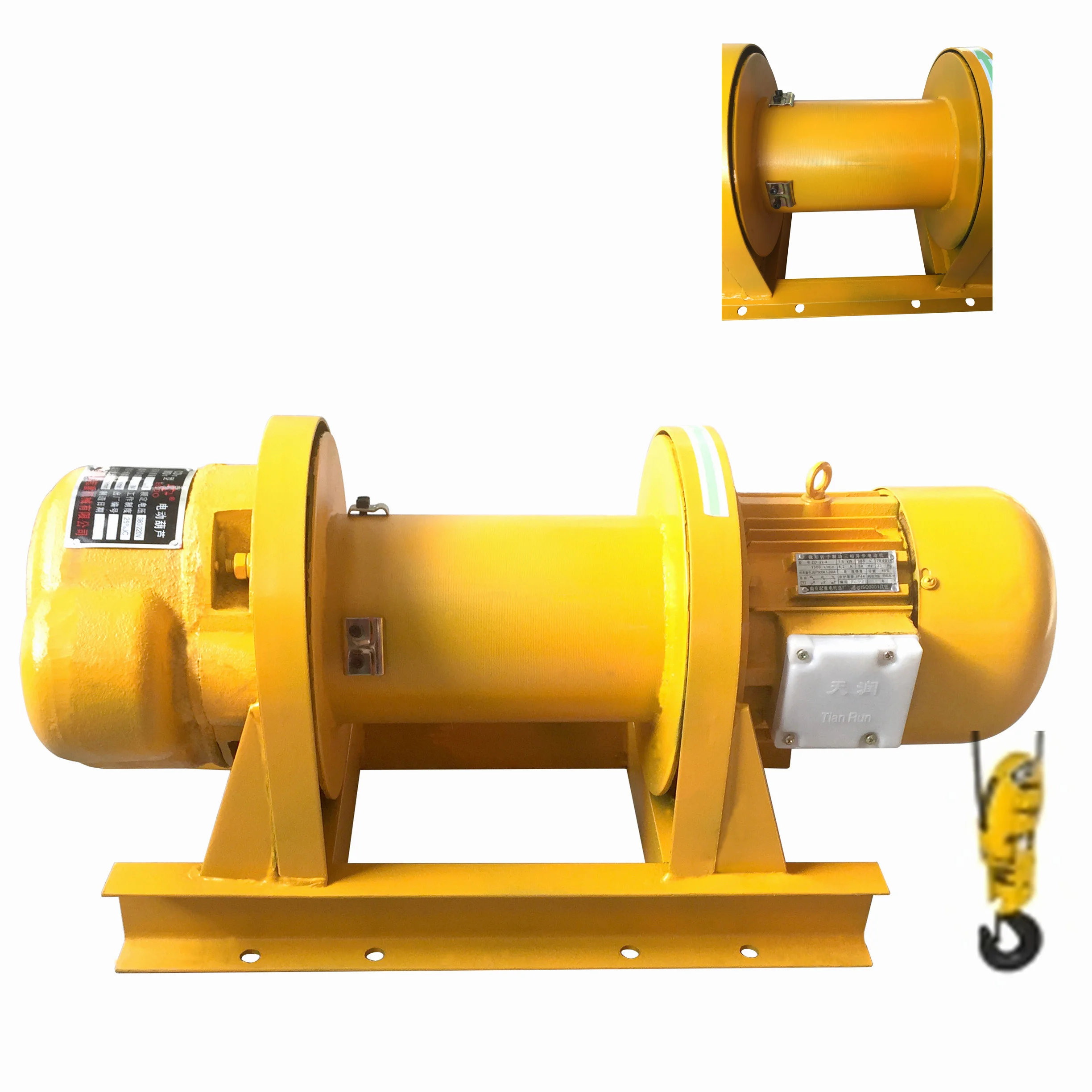 CD1 Type Aluminum Shell Electric Winch 2 Ton Capacity 220v 380v Mini Electric Winch for Manufacturing Plant