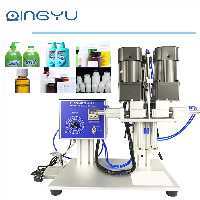 Semi Automatic Screw Capping Machine spray pump bottles screw capping Cap Screwing Solution trigger, screw, spray