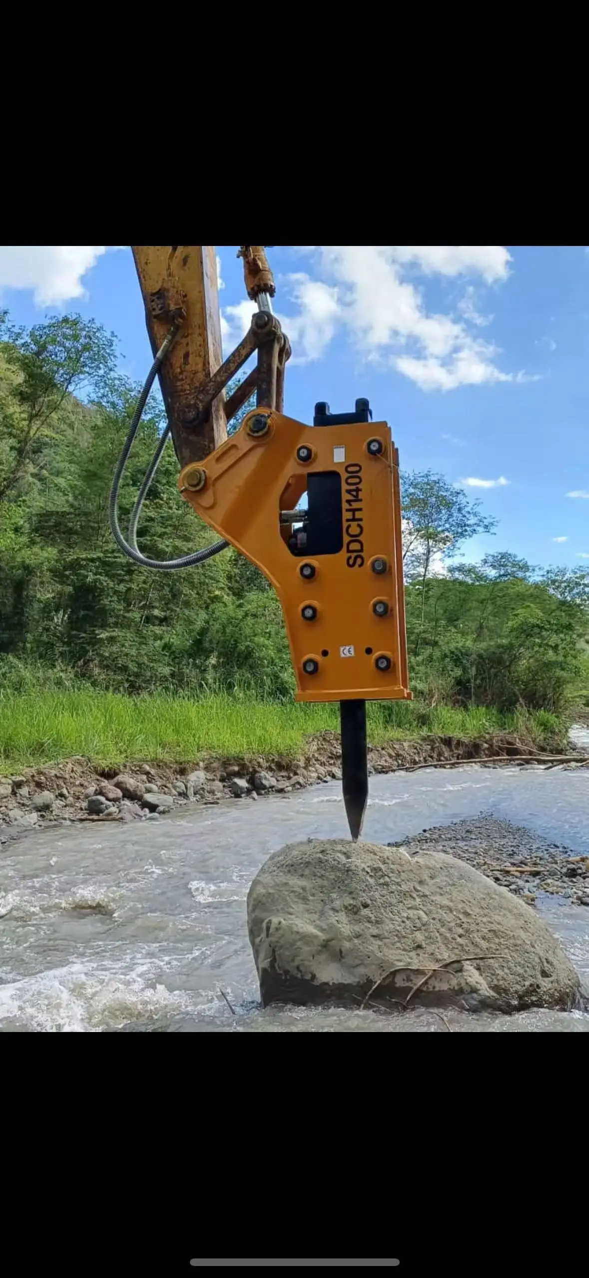 high quality SB81 side type hydraulic rock breaking hydraulic hammer for excavator