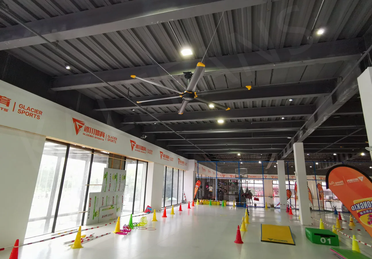 Kale Pmsm Motor 2m/2.5m/3m 6 Aluminum Wave Blades Big Hvls Ceiling Fan for Commercial