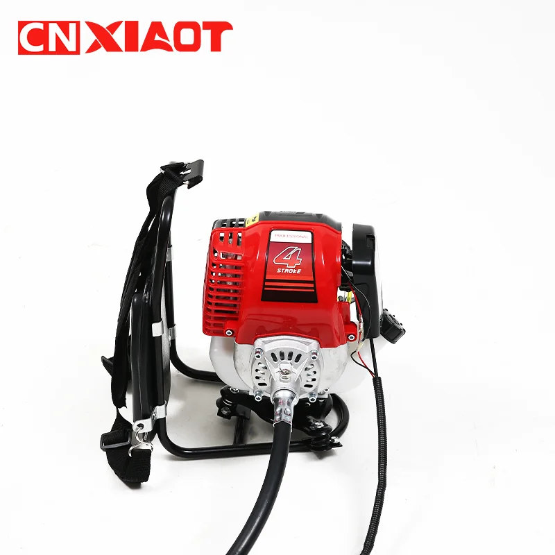 Chinese made backpack 139F gasoline lawn mower four stroke rice harvester