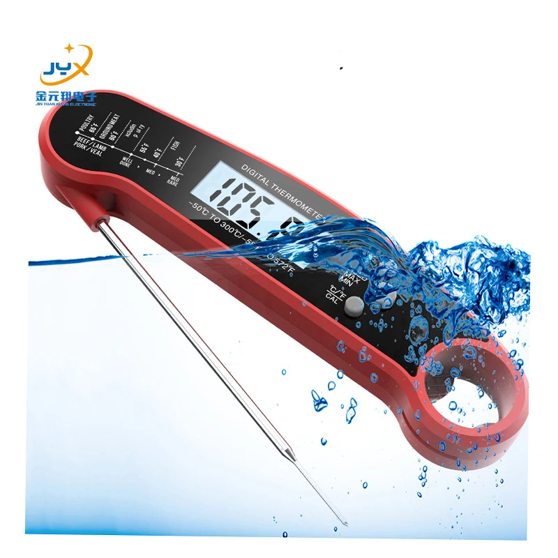 Thermometer Digital LCD Instant Read Kitchen Food BBQ Meat Cooking Thermometer Waterproof Food Thermometer with SUS 304 probe