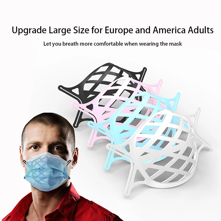 Amazon Hot selling Cheap Washable Reusable 3D Face Cover Silicone Mask Bracket Inner Support Frame Holder for Breathing