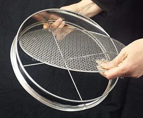 Metal Garden Riddle Sieve Set Garden Sifting Pan Interchangeable Mesh Sizes Garden Mesh Sieve