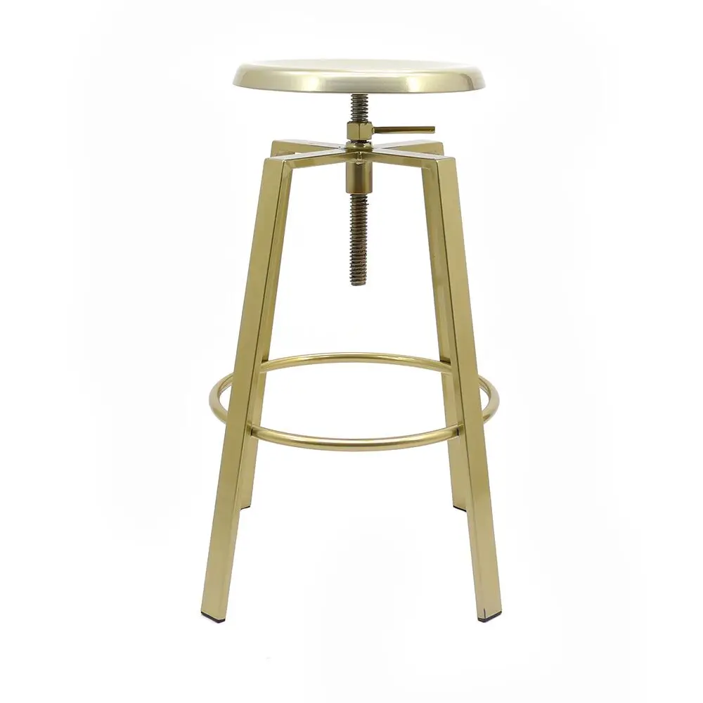 Commercial Metal Bar Stool Swivel Height Adjustable Barstool Chair