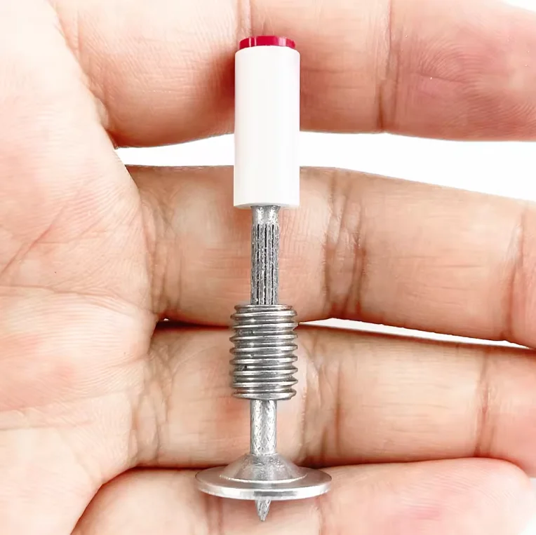 Threaded Mini M8 Nail Powder Threaded Integrated Nail  Fastening shooting Nail New Ceiling driving pins