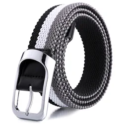 Hot sale  New double color braided Elastic belt fashion canvas belt for men and women