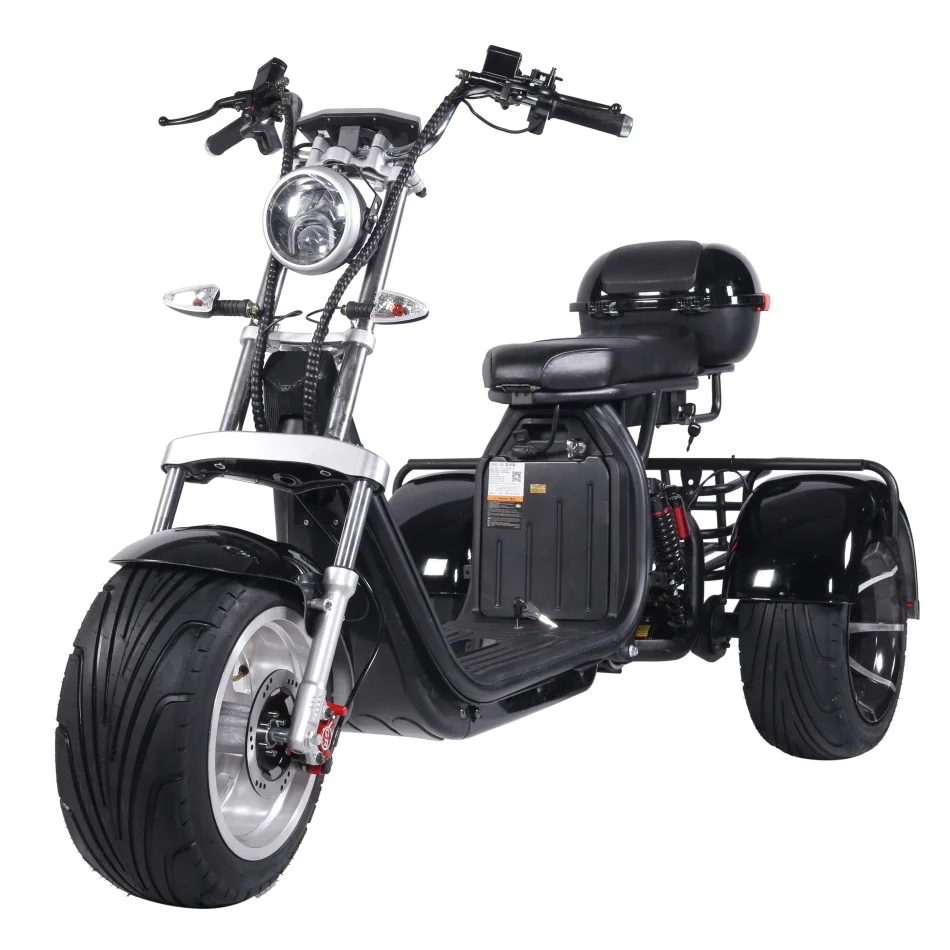 1000W 2000W 60V12Ah /20Ah двумя съемный аккумулятор Citycoco с толстыми покрышками 3 колеса двойным сидением и мобильность