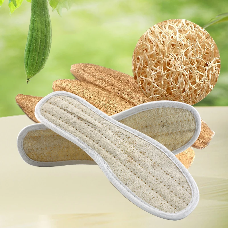 Eco-friendly natural breathable loofah insole shoe pad sweat-absorbent loofah shoe pad Deodorized insoles