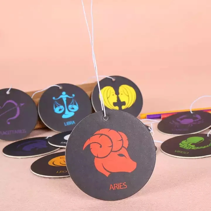 Bulk Promotion Gift Custom logo Home Car Long Lasting Scents Sheet Hanging Perfume Fragrance Card Paper Car Air Freshener