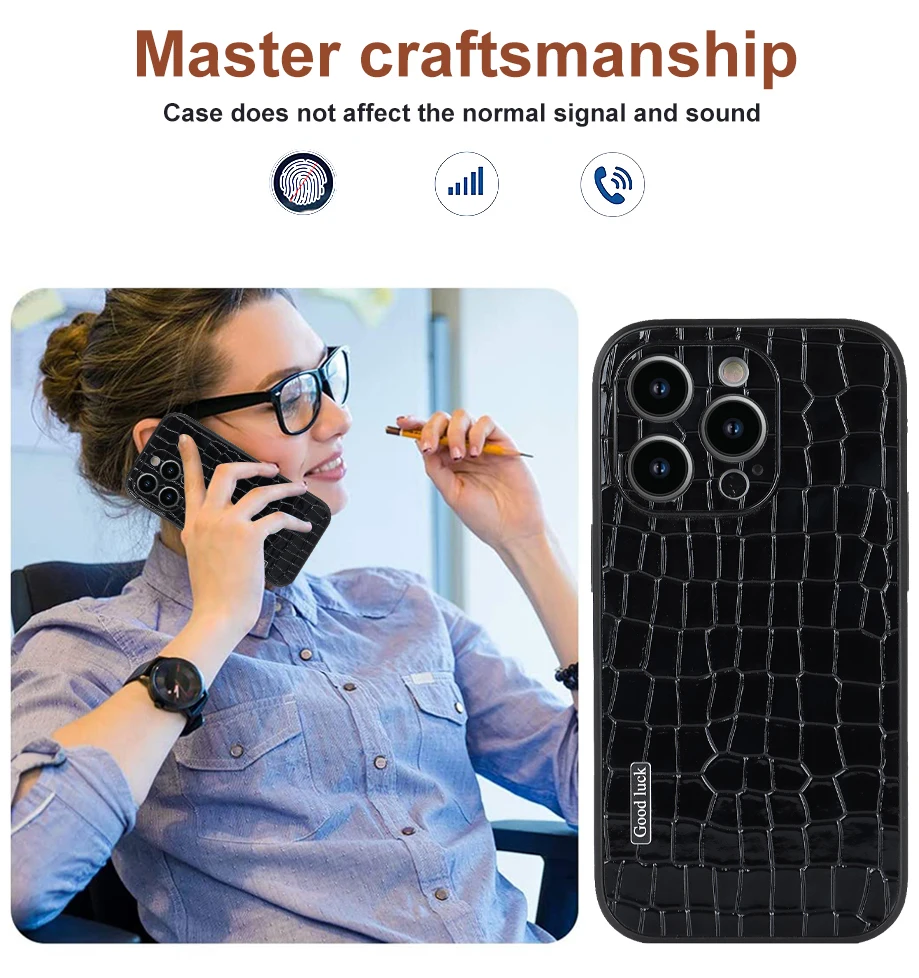 Luxury Design Crocodile Pattern Leather Phone Case for iPhone 14 13 12 Mini 11 Pro Max XS XR SE 7 8 Shockproof Mobile Phone Case