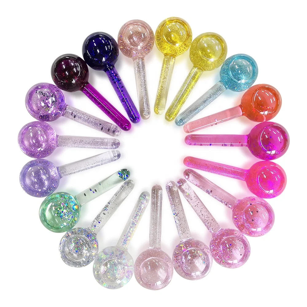 Black gel facial ice globes for massage beauty care cold cryotherapy face ice roller reduce swelling darkcirles