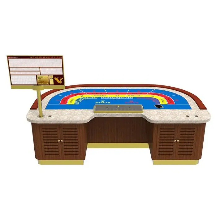 YH Exquisite Workmanship Baccarat Table Wooden Bottom Poker Tables For Sale