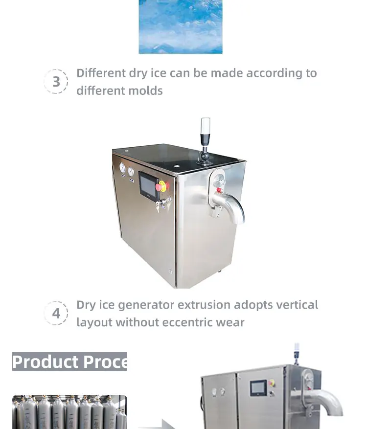 Commercial Industrial Dry Ice Makers Machine Co2 Snow Maker
