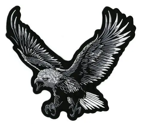 customize eagle embroidery patches with heat iron transfer