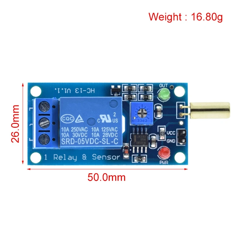 High Quality 12V Output Slant Angle Sensor Relay Module Switch Tilt SW-520D Sensor Module DIY