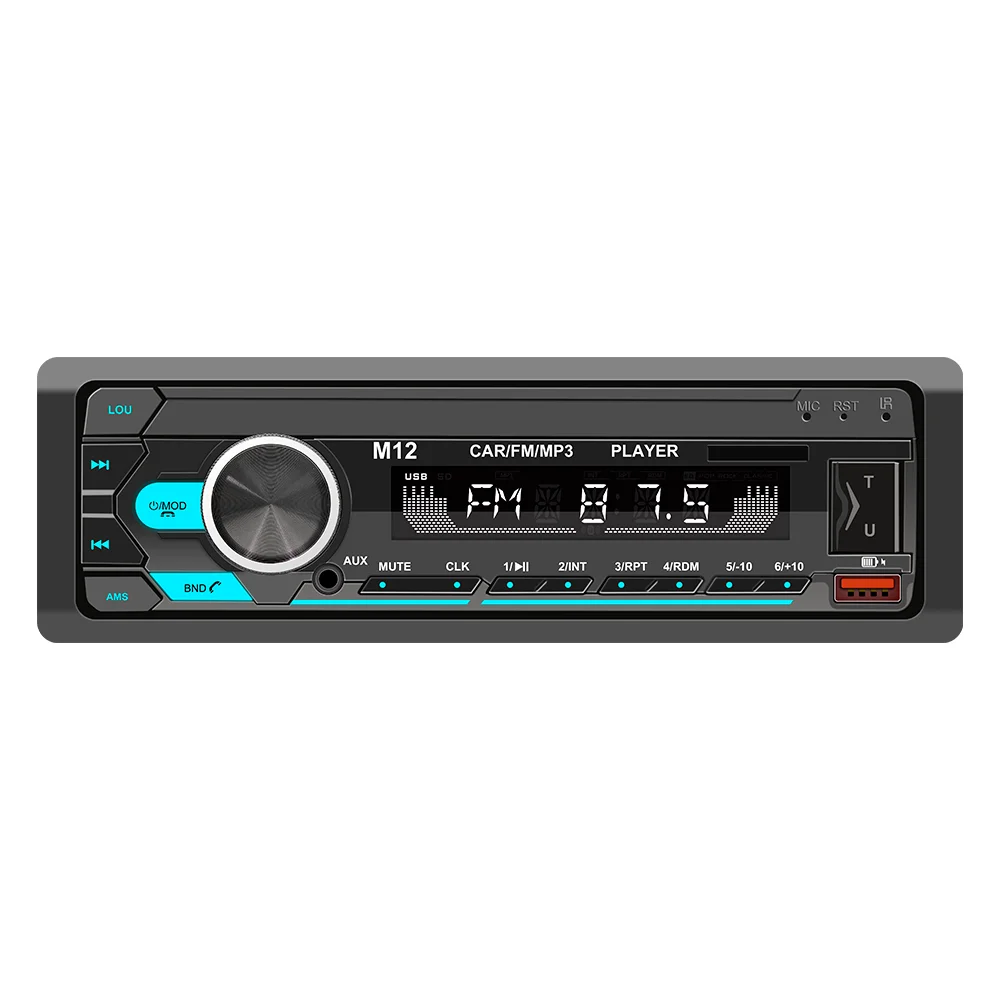 Bestree auto electronics single 1 din DC12V high power TDA7388 car mp3 player with APP control BT dual USB car radio player TF