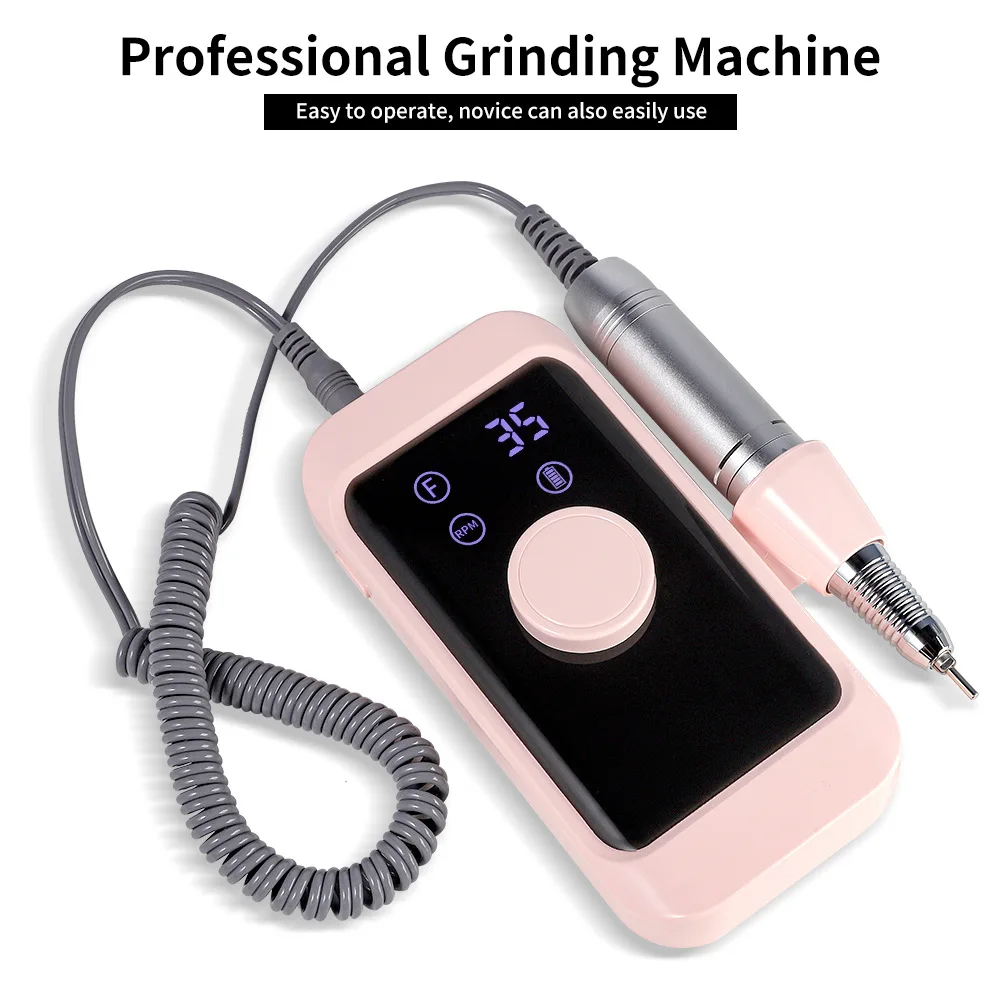 Portable 35000RPM Electric Nail Drill Machine Rechargeable for Manicure Acrylic Nails Removal Polishing Nail Art Salon Tools