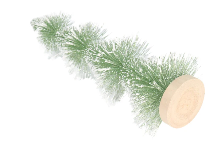 Wholesale PVC Flocking Rotating Tree 13cm Desktop Small Mini Christmas Tree Ornament Desktop Restaurant Small Christmas Tree