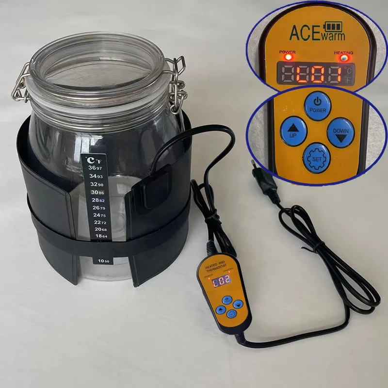 Kombucha brewing mat,beer brewing heat belt with THERMOSTAT, 5x20inch/13x20cm ,Direct sales from manufacturers