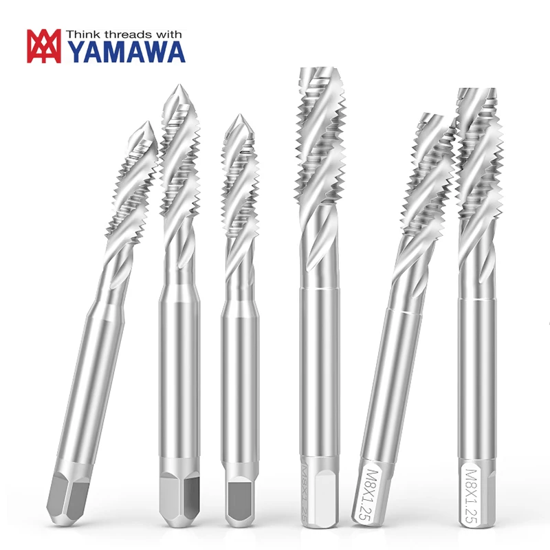 Japanese imported YAMAWA American standard spiral machine taps with cobalt, SP type, 1/4-20 3/8UNC UN British system taps