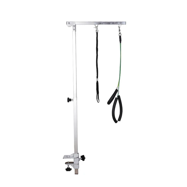 Портативная сверхмощная Складная ручка для груминга 35 дюймов с зажимом для больших и маленьких собак