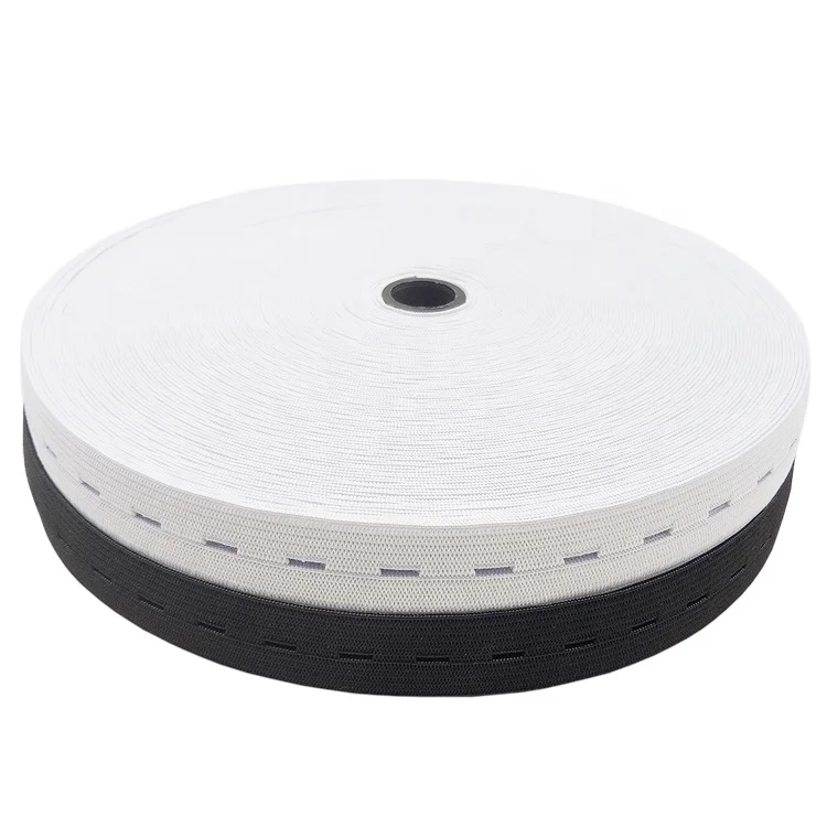 Эластичная лента черного и белого цветов, 20 мм, 25 мм