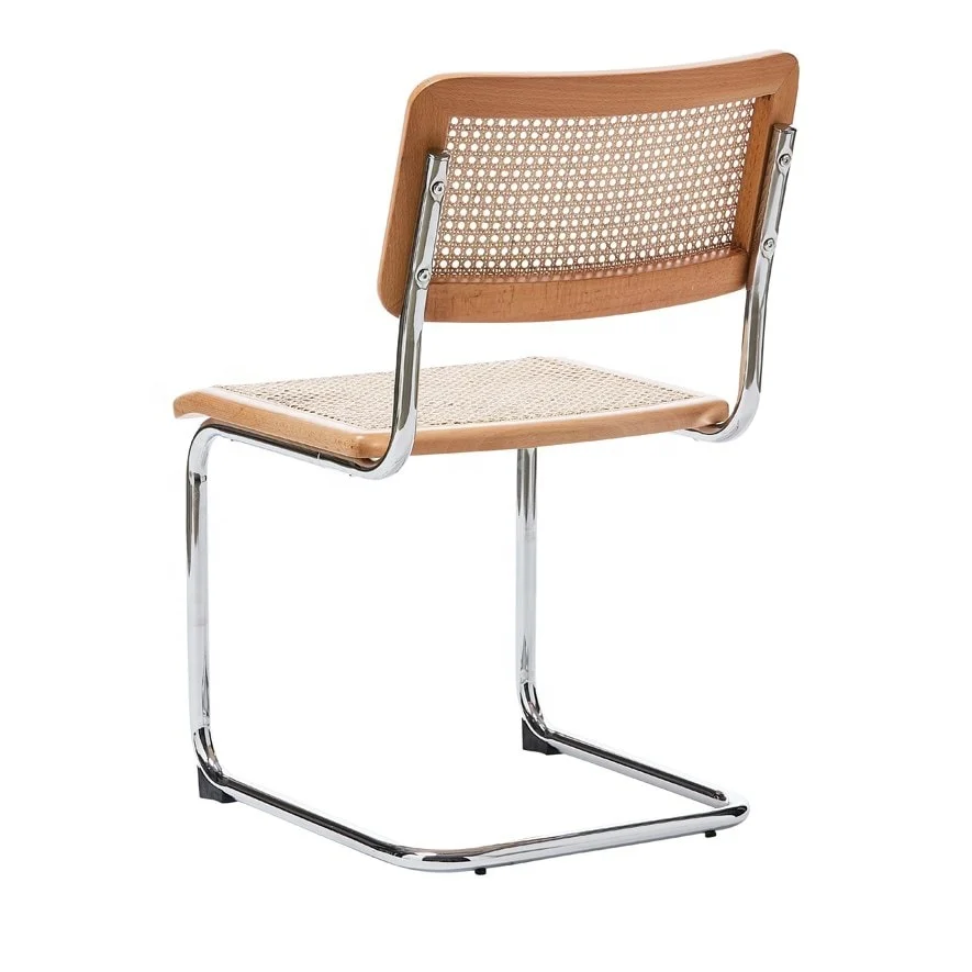 Home Republic Classic Cane Rattan Wicker Wooden Cesca Chair Cadeira Rota Chair Break Natural Rattan Chrome Dining Chair