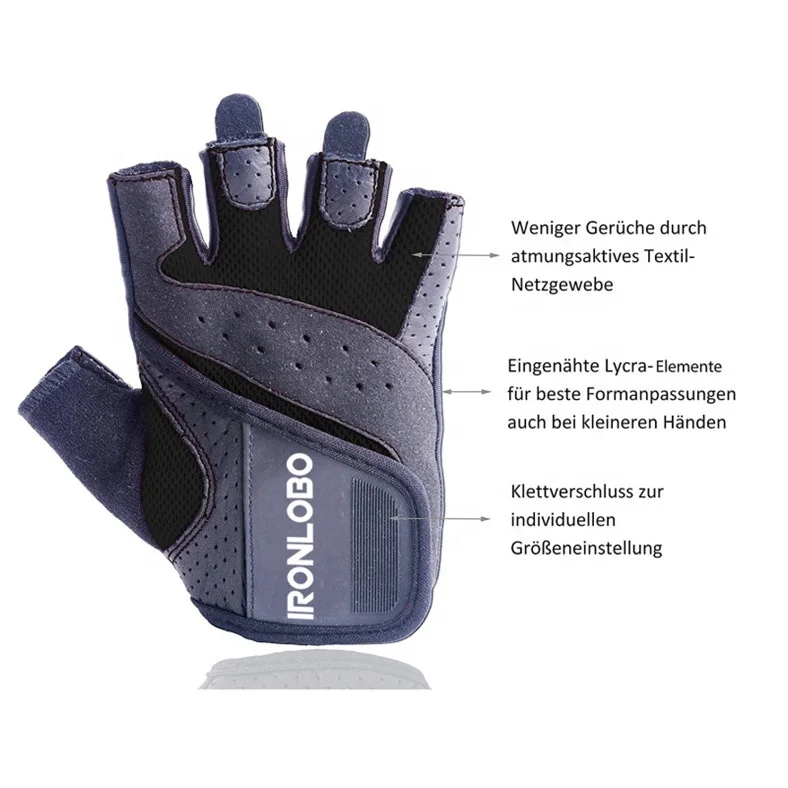 
OEM Adjustable Weight Lifting Fitness Gym Gloves with Logo 