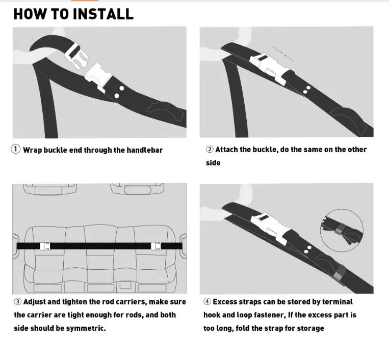 Fishing VRC Car Vehicle Fishing Pole Rod Carrier for Interior Rod Transport Holder