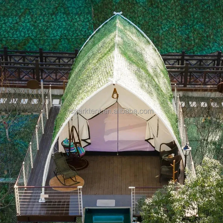 Outdoor Waterproof Sailing Shape Restaurant Tent Camping Safari Tent for Resort