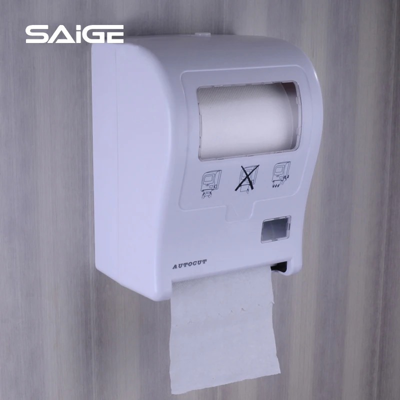ABS Plastic Toilet Wall Mounted Auto Cut Paper Towel Dispenser for Paper Towel