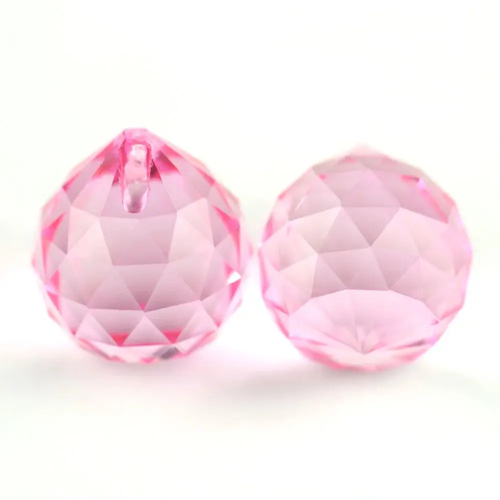 Honor Of Crystal 30mm 40mm K9 Colored Crystal Faceted Ball Crystal Chandelier Ball For Decorations