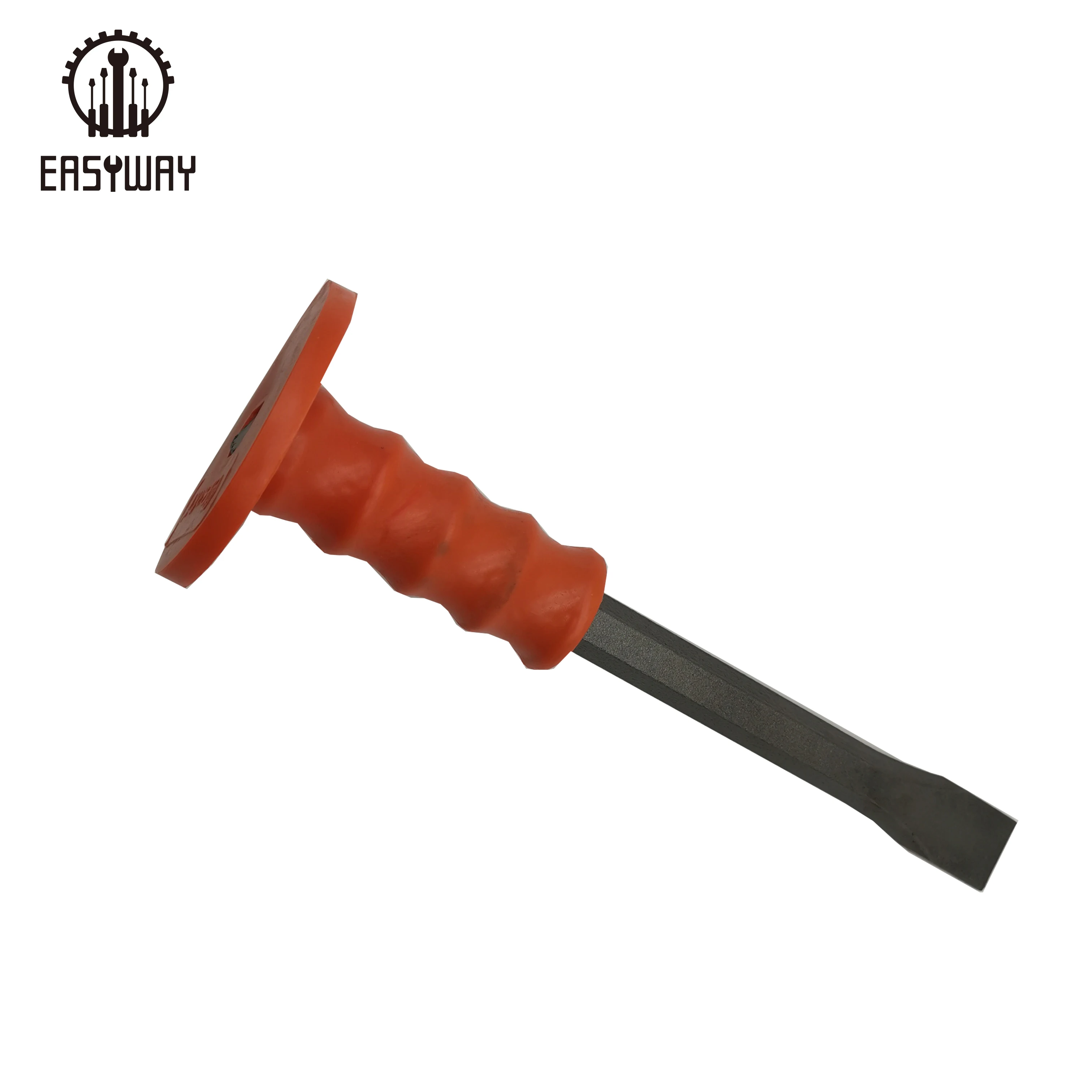 Wholesale Low Price High Quality Rubber Handle Stone Brick Masonry Forged Flat Stone Chisel