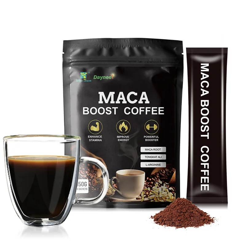 Maca coffee instant powder natural organic healthy herbal men power energy male strength enhancement immunity boost solid drink