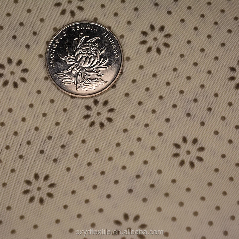 PVC dotted silicone nonslip Anti slip twill 100% polyester fabric for mattress / sofa cover bottom/ under the slippers