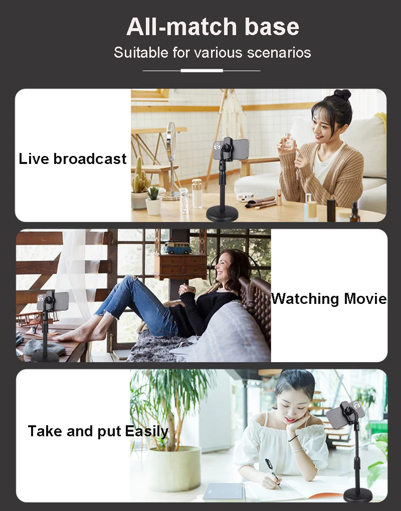 Universal mobile phone holder flexible mobile Accessories Table Bracket Stand desktop Smart phone stand lazy phone holder