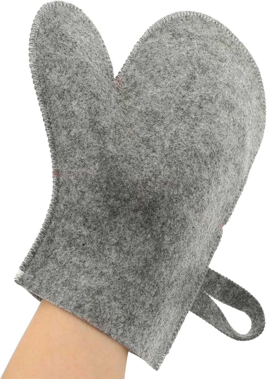 5 pieces Sauna Accessories Slippers Gloves Seat Cushion Set Felt Sauna Hat  With Storage Bag