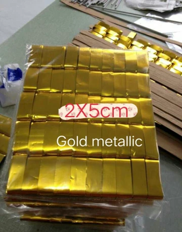 2x5cm Mylar PVC  Golg metallic Confetti paper /Party confetti gold/silver/