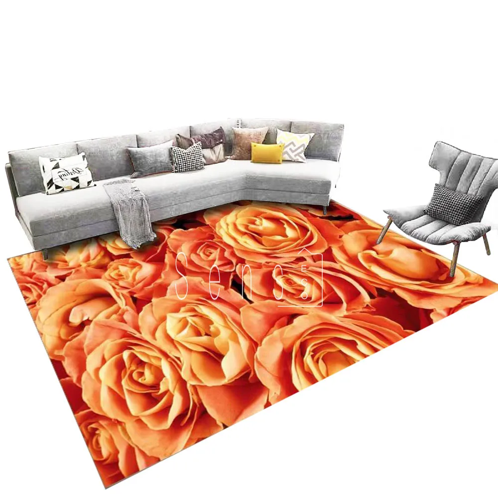 Factory Direct Medium Pile Fluffy 3D Shaggy Purple Carpet/ Custom Printed Shaggy 3D Rug