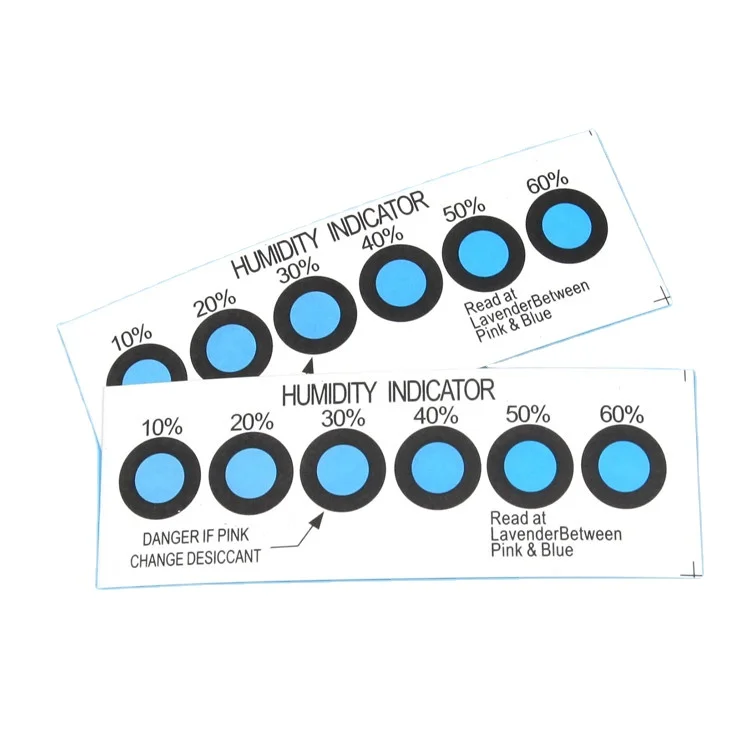 6 точек 10%-60% кобальтовый дихлорид без индикатора влажности синяя до розовая