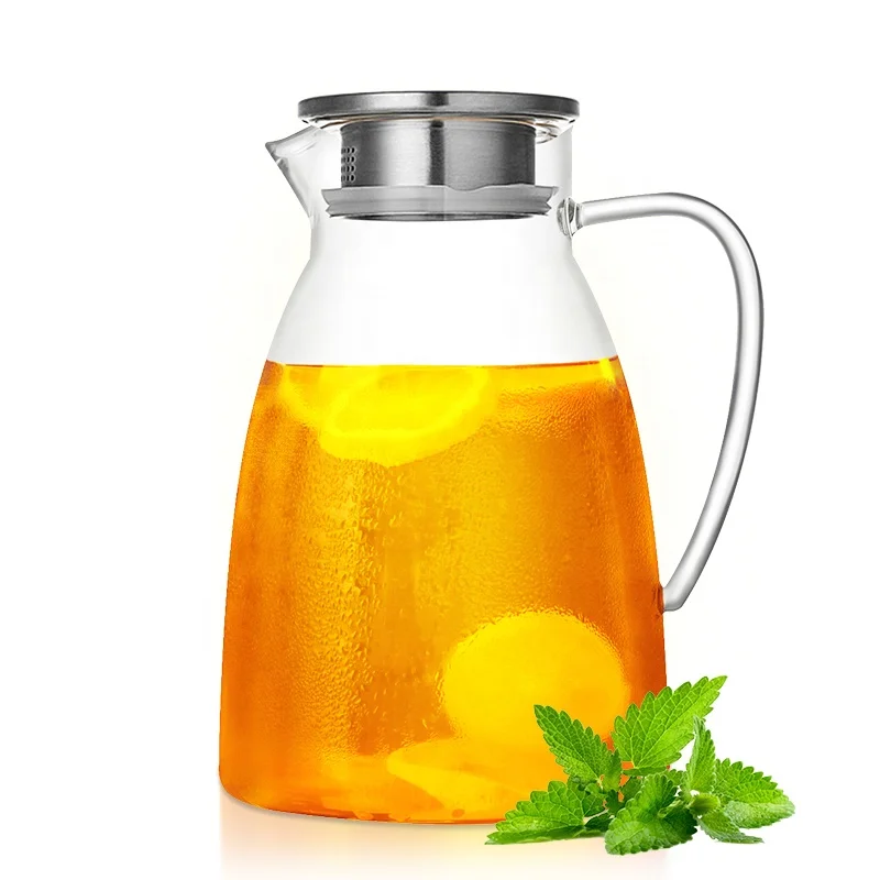 Wholesale High Quality Thickened Borosilicate Glass Transparent Glass Water Jug