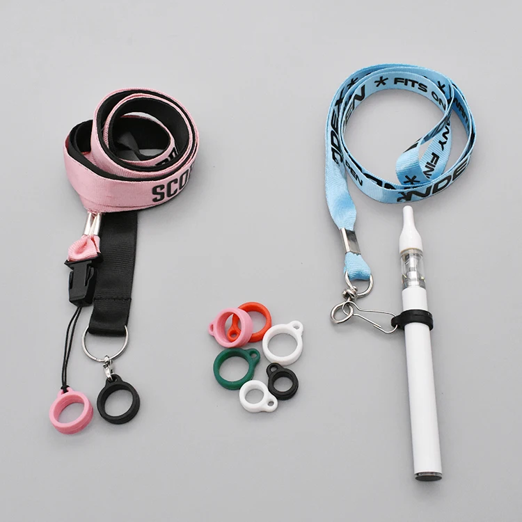 
Hot selling vape lanyard with logo custom, lanyard silicone ring vaporizer pen holder neck lanyard 