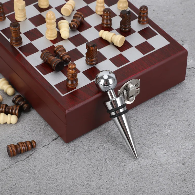Custom 4PCS Chess Red Wine Opener Set Wine Set Gift Box Bottle opener