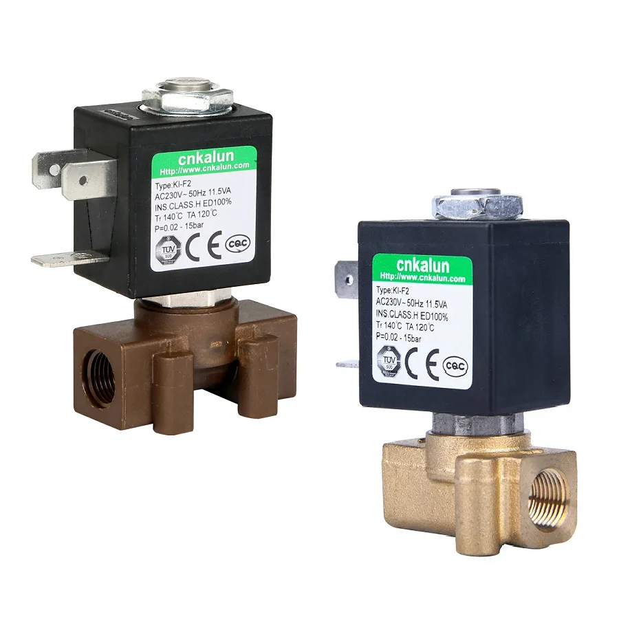 Normally Close KL-F2  Electric Brass or Plastic 12v 24v 220v 1/8  Inch For Water Control Two Way Magnetic Water Solenoid Valve