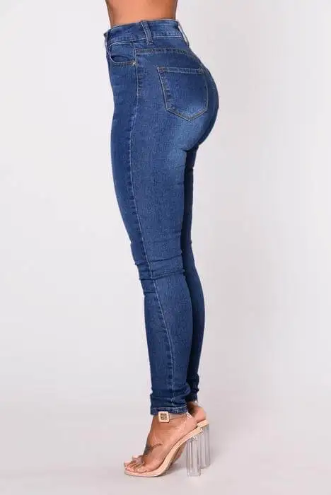 Fashion Slim Classic Basic Denim Jeans For Women Skinny High Waist Jeans Tights Denim Pencil Pants Stretch Women Jeans