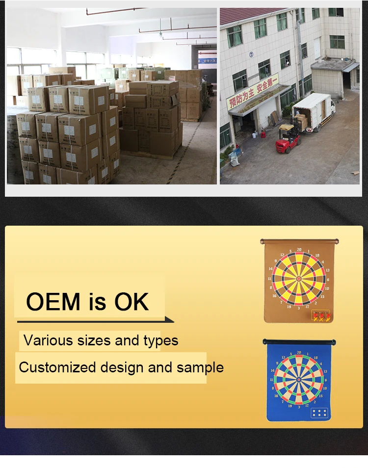 
Cheap Price Customized Designs Wholesale Safety Magnetic DartBoards with 6 Darts for Promotion 