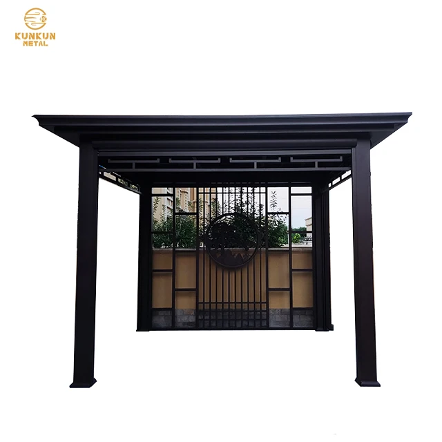 Factory Wholesale Backyard Outdoor Louver Pavilion Aluminum Pergola with Garden Motorized Metal Gazebo